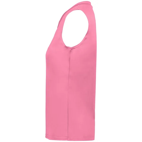 Women's sleeveless tee with self-fabric collar , Contour silhouette, Double-needle hem.... from ASI 37461 Augusta Sportswear