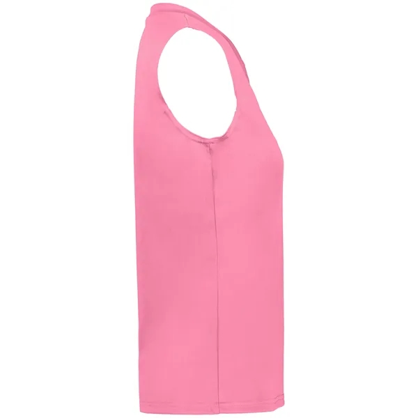 Women's sleeveless tee with self-fabric collar , Contour silhouette, Double-needle hem.... from ASI 37461 Augusta Sportswear