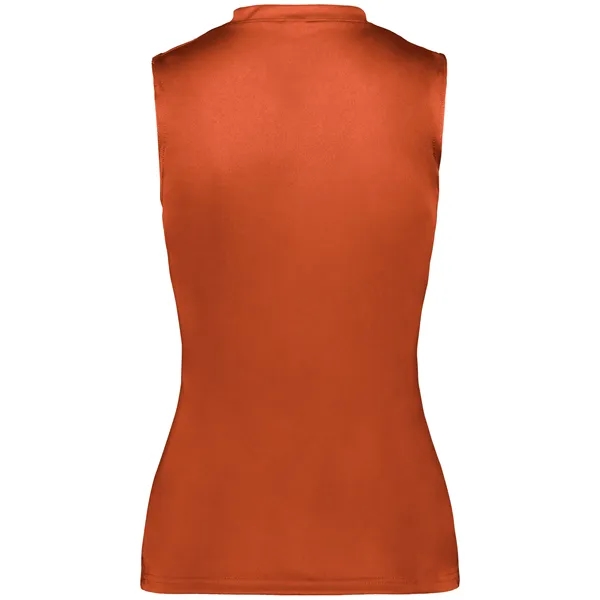 Women's sleeveless tee with self-fabric collar , Contour silhouette, Double-needle hem.... from ASI 37461 Augusta Sportswear