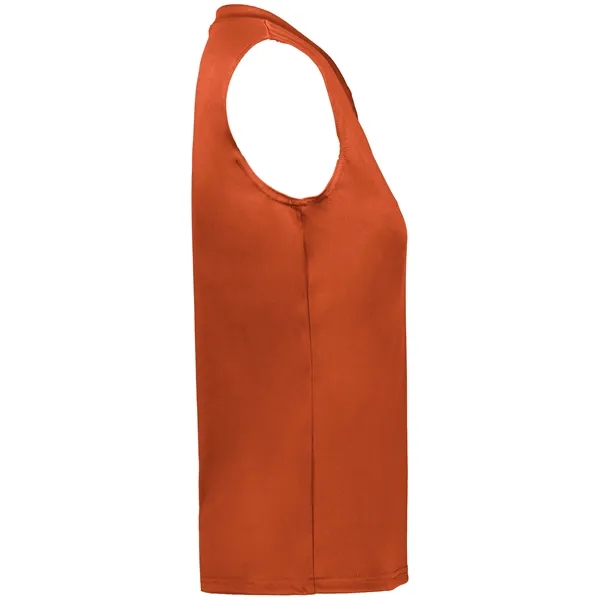 Women's sleeveless tee with self-fabric collar , Contour silhouette, Double-needle hem.... from ASI 37461 Augusta Sportswear