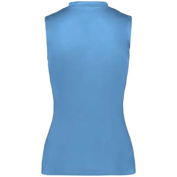 Women's sleeveless tee with self-fabric collar , Contour silhouette, Double-needle hem.... from ASI 37461 Augusta Sportswear
