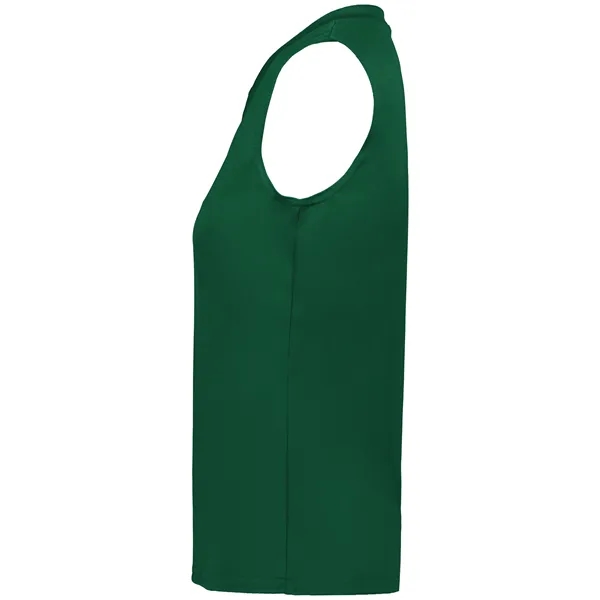 Women's sleeveless tee with self-fabric collar , Contour silhouette, Double-needle hem.... from ASI 37461 Augusta Sportswear