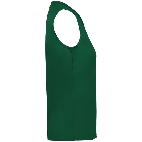 Women's sleeveless tee with self-fabric collar , Contour silhouette, Double-needle hem.... from ASI 37461 Augusta Sportswear