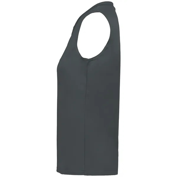 Women's sleeveless tee with self-fabric collar , Contour silhouette, Double-needle hem.... from ASI 37461 Augusta Sportswear