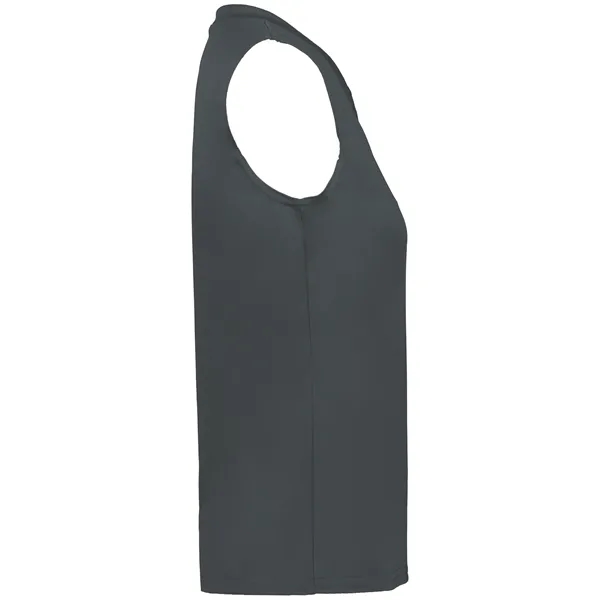 Women's sleeveless tee with self-fabric collar , Contour silhouette, Double-needle hem.... from ASI 37461 Augusta Sportswear