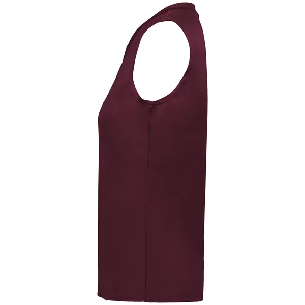 Women's sleeveless tee with self-fabric collar , Contour silhouette, Double-needle hem.... from ASI 37461 Augusta Sportswear