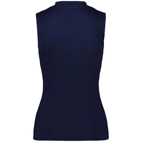 Women's sleeveless tee with self-fabric collar , Contour silhouette, Double-needle hem.... from ASI 37461 Augusta Sportswear