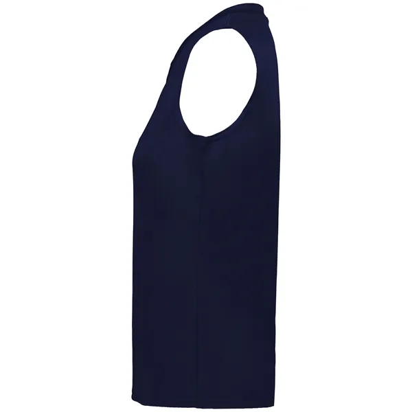 Women's sleeveless tee with self-fabric collar , Contour silhouette, Double-needle hem.... from ASI 37461 Augusta Sportswear