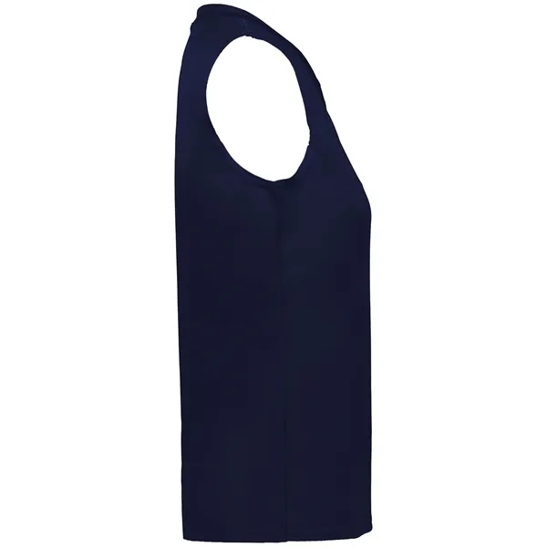 Women's sleeveless tee with self-fabric collar , Contour silhouette, Double-needle hem.... from ASI 37461 Augusta Sportswear