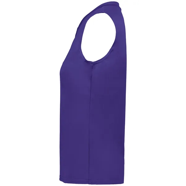 Women's sleeveless tee with self-fabric collar , Contour silhouette, Double-needle hem.... from ASI 37461 Augusta Sportswear