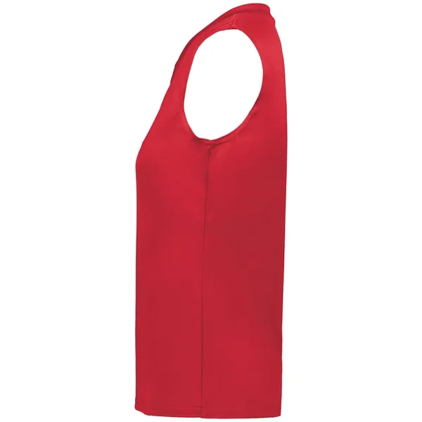 Women's sleeveless tee with self-fabric collar , Contour silhouette, Double-needle hem.... from ASI 37461 Augusta Sportswear