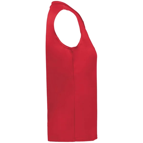 Women's sleeveless tee with self-fabric collar , Contour silhouette, Double-needle hem.... from ASI 37461 Augusta Sportswear