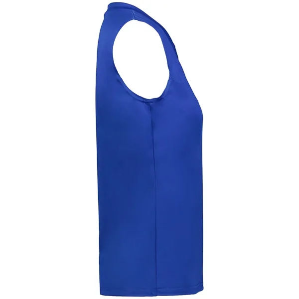 Women's sleeveless tee with self-fabric collar , Contour silhouette, Double-needle hem.... from ASI 37461 Augusta Sportswear