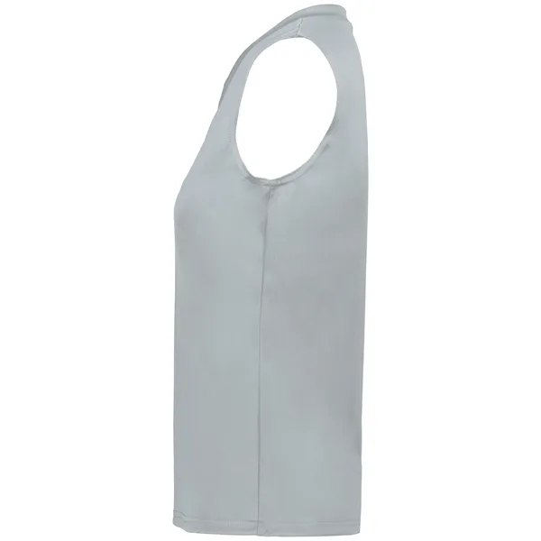 Women's sleeveless tee with self-fabric collar , Contour silhouette, Double-needle hem.... from ASI 37461 Augusta Sportswear