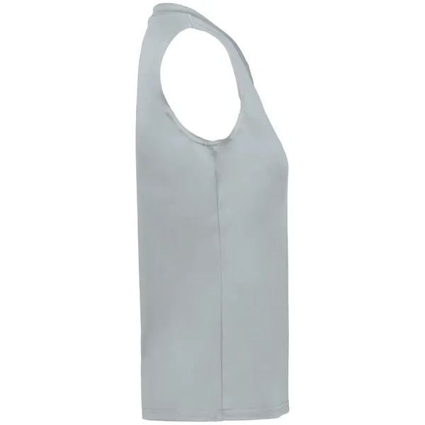 Women's sleeveless tee with self-fabric collar , Contour silhouette, Double-needle hem.... from ASI 37461 Augusta Sportswear