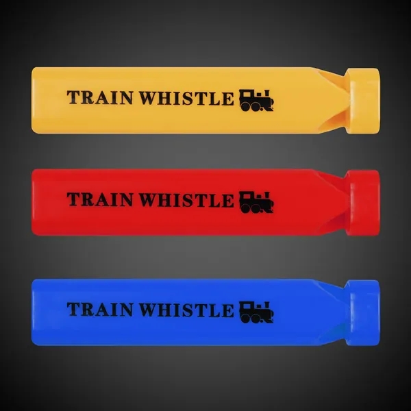 7" Train Whistles Assorted Colors... from ASI 42016 Brighter Promotions Inc