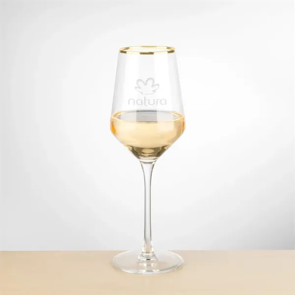 The Tucson Gold Rim Wine Glass features a sleek, contemporary silhouette... from ASI 84592 St Regis Group