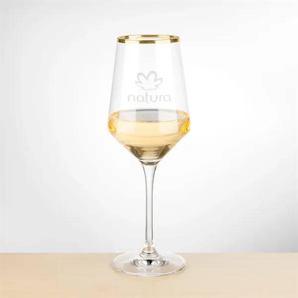 The Tucson Gold Rim Wine Glass features a sleek, contemporary silhouette... from ASI 84592 St Regis Group