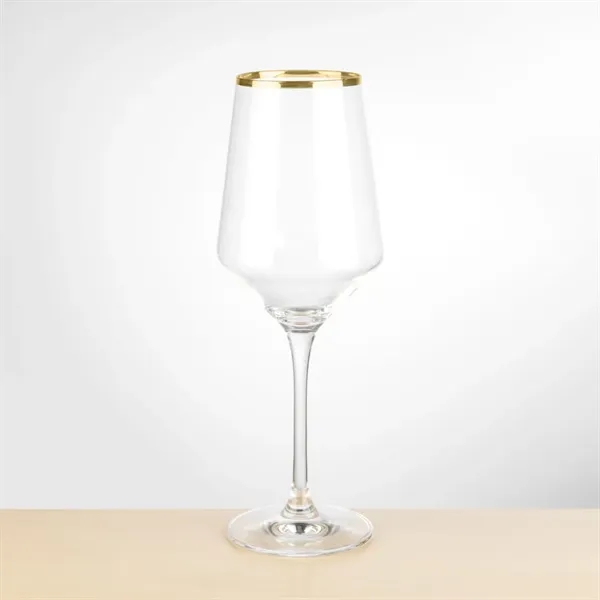 The Tucson Gold Rim Wine Glass features a sleek, contemporary silhouette... from ASI 84592 St Regis Group