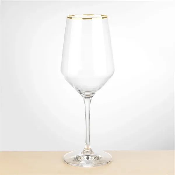 The Tucson Gold Rim Wine Glass features a sleek, contemporary silhouette... from ASI 84592 St Regis Group