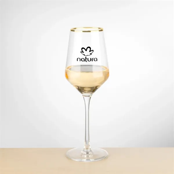 The Tucson Gold Rim Wine Glass features a sleek, contemporary silhouette... from ASI 84592 St Regis Group