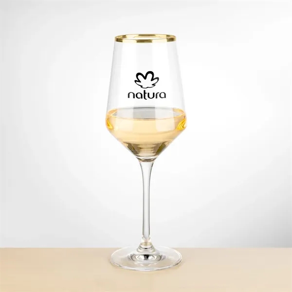 The Tucson Gold Rim Wine Glass features a sleek, contemporary silhouette... from ASI 84592 St Regis Group