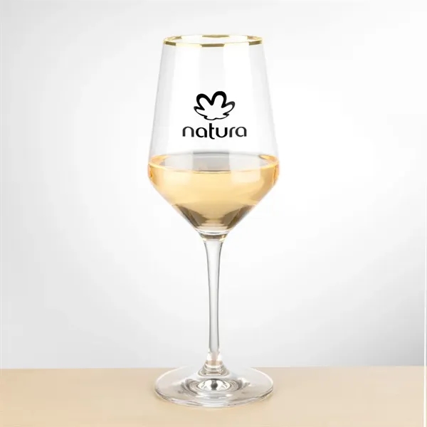 The Tucson Gold Rim Wine Glass features a sleek, contemporary silhouette... from ASI 84592 St Regis Group