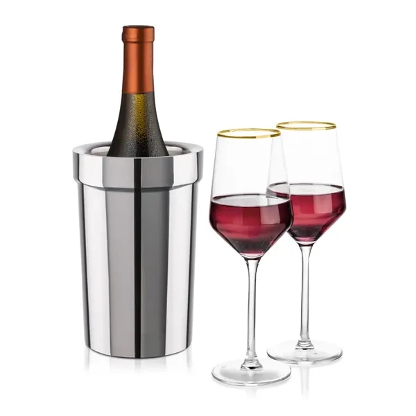 Milano Wine Cooler & 2 Tucson Gold Rim Wine Set... from ASI 84592 St Regis Group