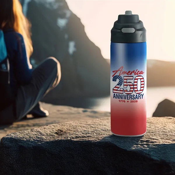 Patriotic Recycled Stainless Steel Bottle... from ASI 30208 A P Specialties / AP Specialties