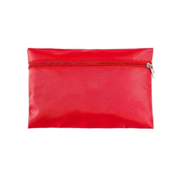 A compact red first aid kit with essential supplies, perfect for... from ASI 72657 Active Life Promo / Active Life