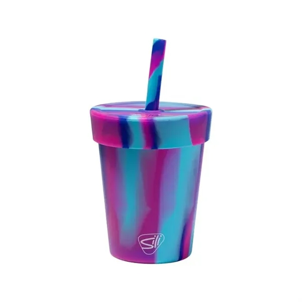 Silicone 8 oz kids tumbler with lid and straw. Custom imprint... from ASI 72657 Active Life Promo / Apres Ski Active Life
