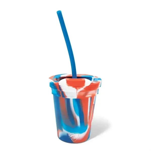 Silicone 8 oz kids tumbler with lid and straw. Custom imprint... from ASI 72657 Active Life Promo / Apres Ski Active Life