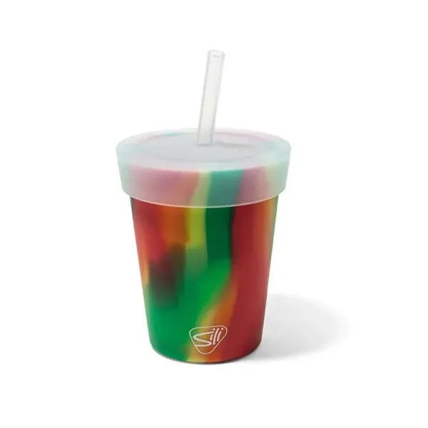 Silicone 8 oz kids tumbler with lid and straw. Custom imprint... from ASI 72657 Active Life Promo / Apres Ski Active Life