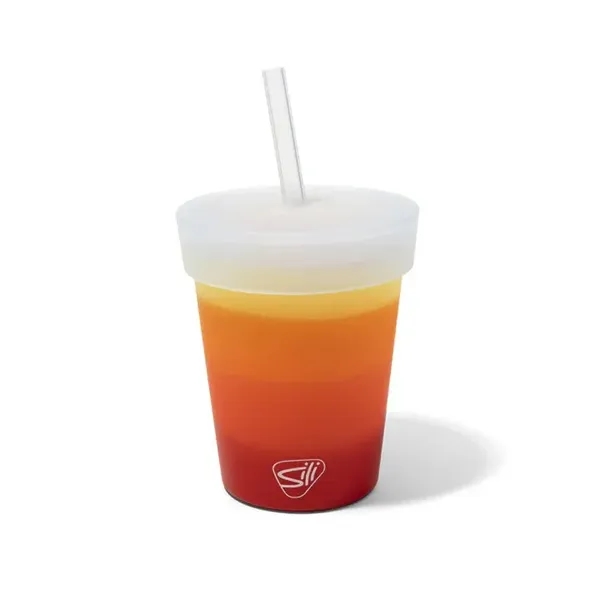 Silicone 8 oz kids tumbler with lid and straw. Custom imprint... from ASI 72657 Active Life Promo / Apres Ski Active Life