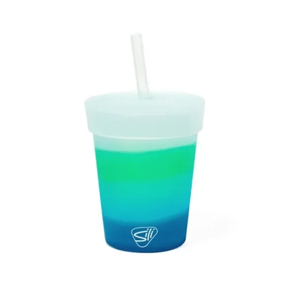 Silicone 8 oz kids tumbler with lid and straw. Custom imprint... from ASI 72657 Active Life Promo / Apres Ski Active Life