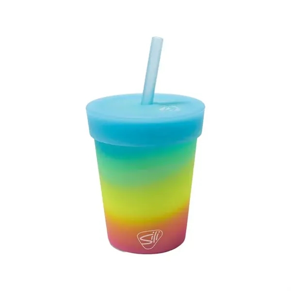 Silicone 8 oz kids tumbler with lid and straw. Custom imprint... from ASI 72657 Active Life Promo / Apres Ski Active Life