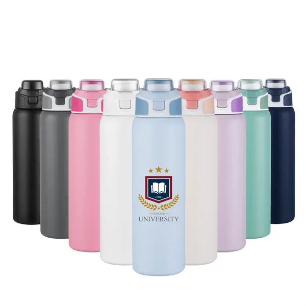 28oz. Vacuum Insulated Stainless Steel Water Bottle with Handle Lid... from ASI 41511 Brainchild USA Inc / BrainChild Gift Club