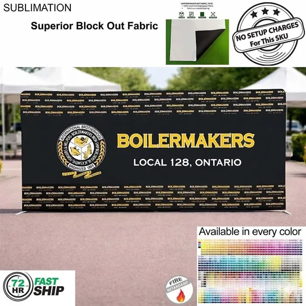 72Hr Fast Ship - 20'W x 8'H EuroFit Tension Fabric Straight... from ASI 53509 FIEL-Fairdeal Import & Export