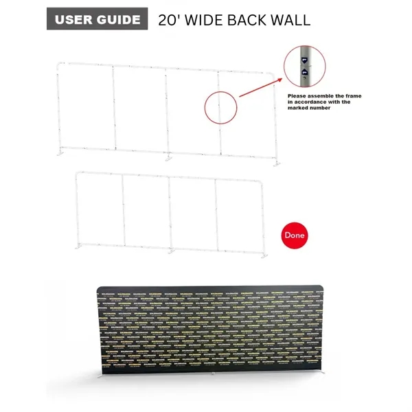 20'W x 8'H EuroFit Tension Fabric Straight Wall Kit, Double Sided... from ASI 53509 FIEL-Fairdeal Import & Export