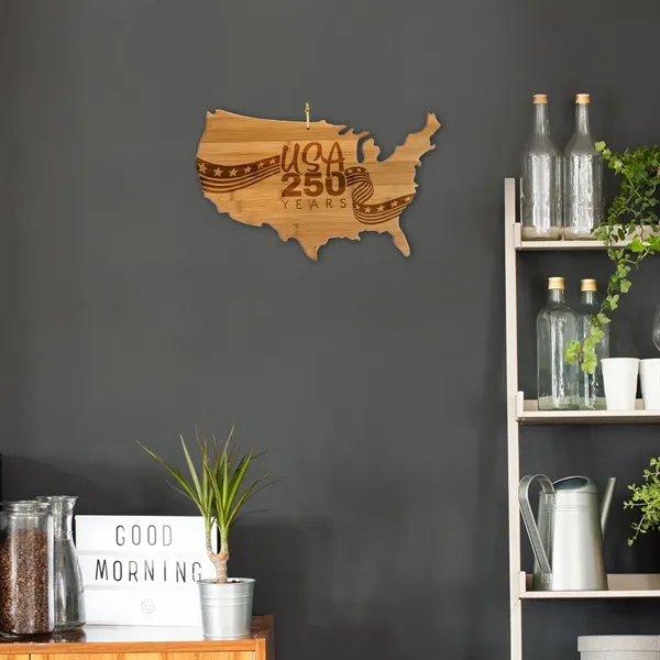 USA shaped cutting boards are great for vacation or travel gifts.... from ASI 91565 Totally Bamboo