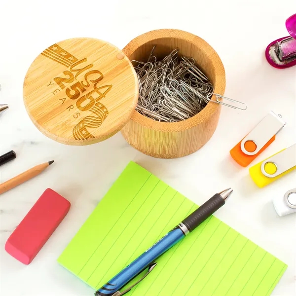 Round bamboo salt box.... from ASI 91565 Totally Bamboo