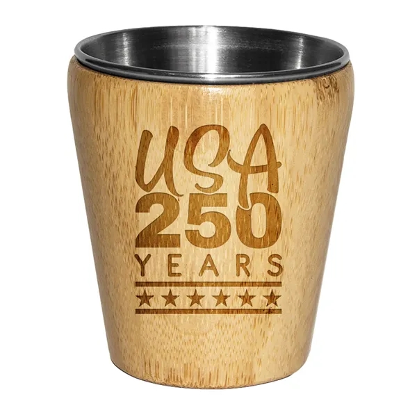 Bamboo and Stainless Steel Shot Glass... from ASI 91565 Totally Bamboo