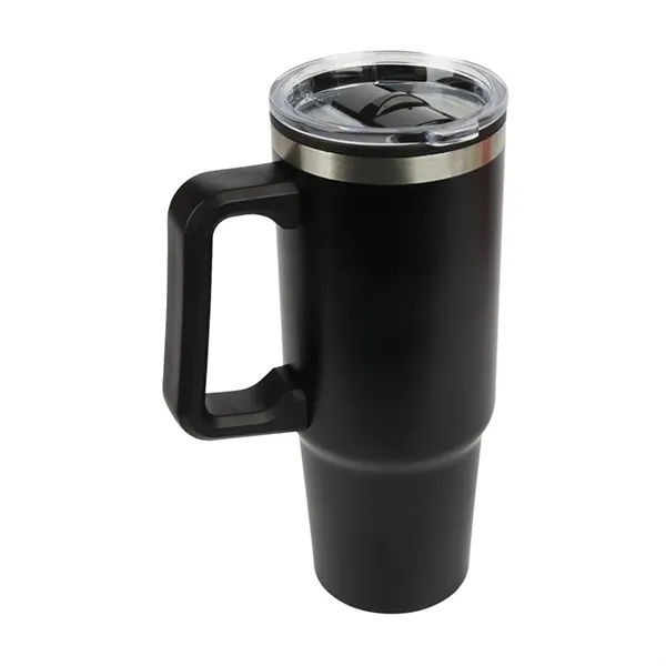 Item #KM8518 Rhea 30 oz. Steel/ 100% Recycled PP Liner Travel Mug