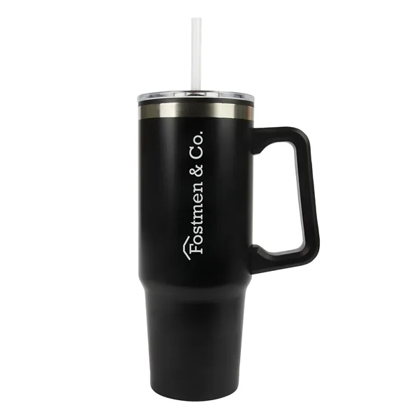 Item #KM8518 Rhea 30 oz. Steel/ 100% Recycled PP Liner Travel Mug