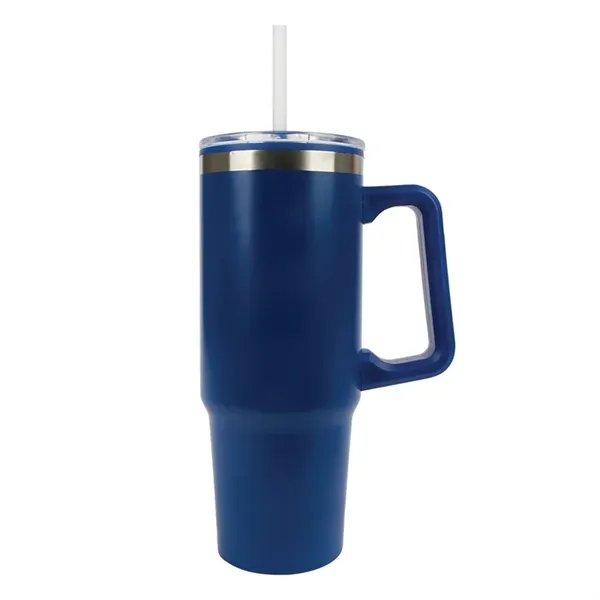 Item #KM8518 Rhea 30 oz. Steel/ 100% Recycled PP Liner Travel Mug