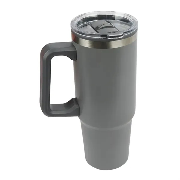 Item #KM8518 Rhea 30 oz. Steel/ 100% Recycled PP Liner Travel Mug