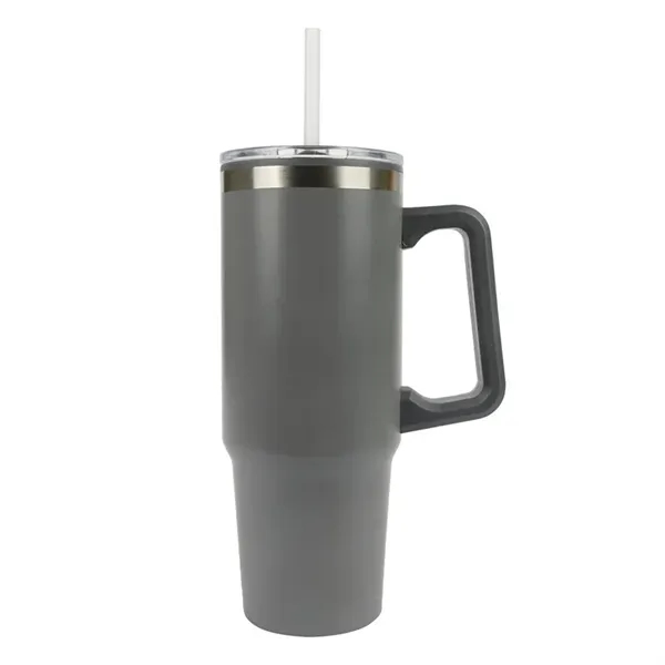 Item #KM8518 Rhea 30 oz. Steel/ 100% Recycled PP Liner Travel Mug