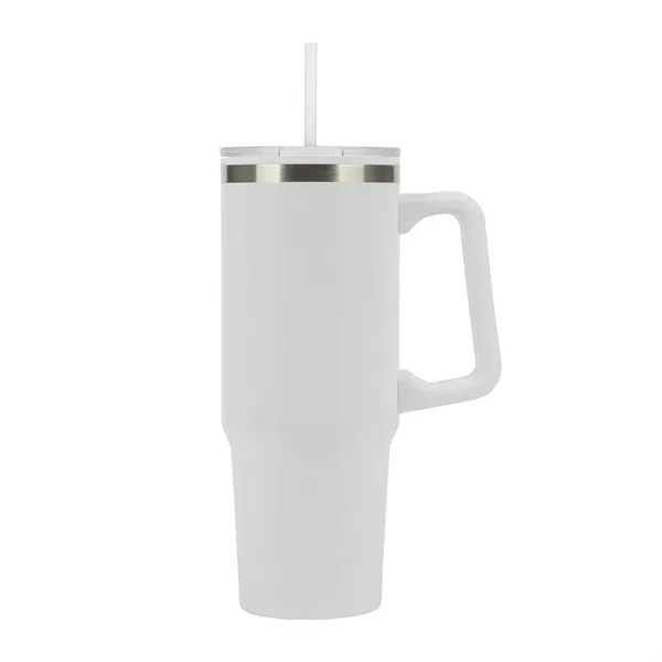 Item #KM8518 Rhea 30 oz. Steel/ 100% Recycled PP Liner Travel Mug