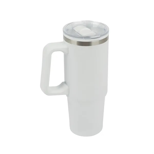 Item #KM8518 Rhea 30 oz. Steel/ 100% Recycled PP Liner Travel Mug