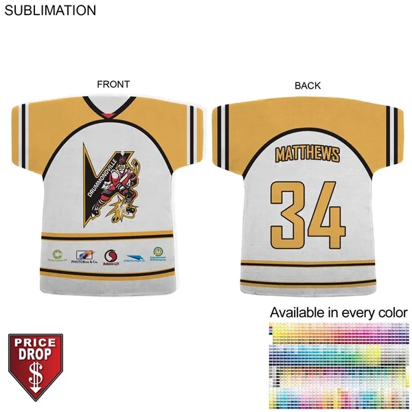 Hockey Jersey Shape Microfiber Dri-Lite Terry Keepsake Towel, 18x17, Sublimated Front... from ASI 53509 FIEL-Fairdeal Import & Export / FIEL